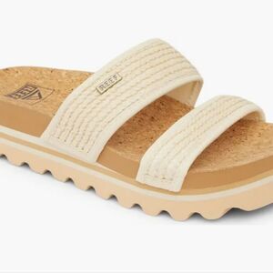 Reef Cushion Vista Hi Slide Sandal- Vintage Raffia